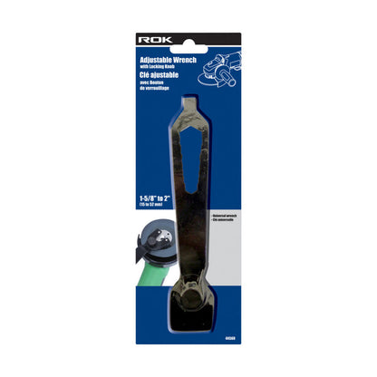 ROK Adjustable Angle Grinder Wrench with Locking Knob