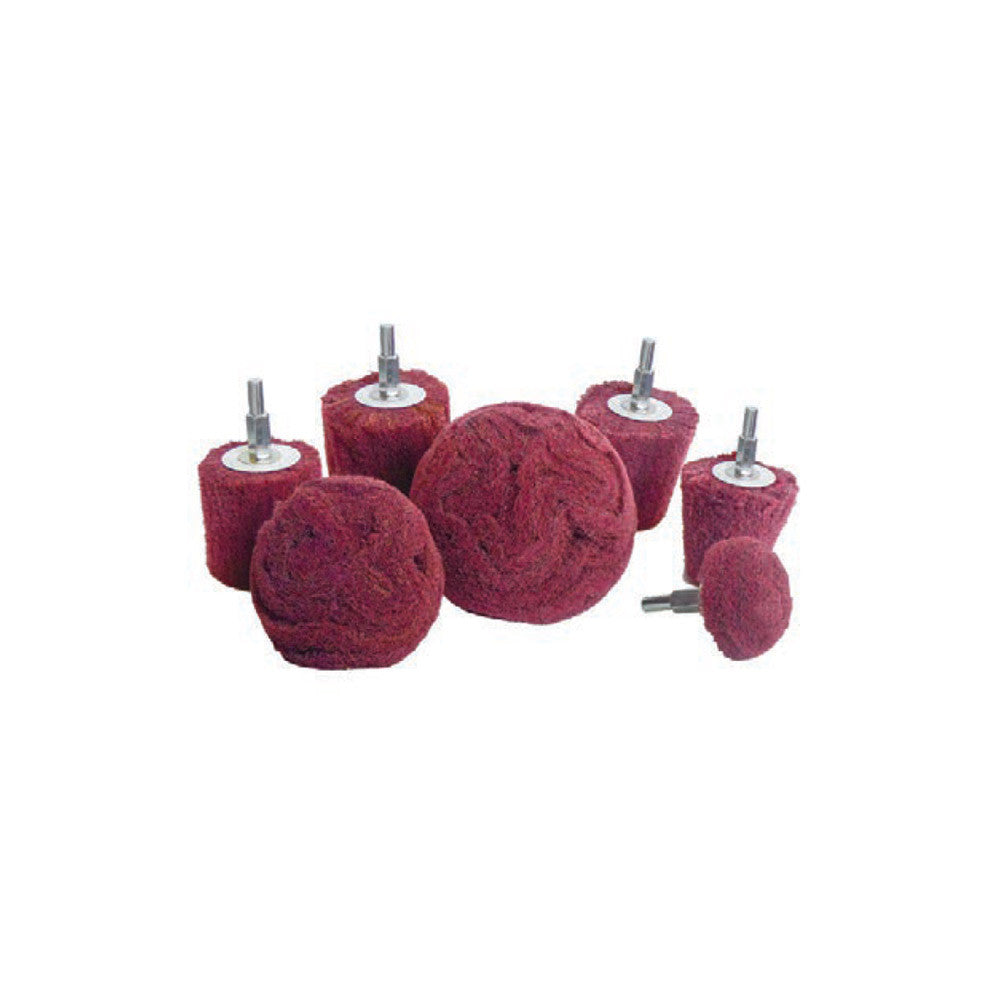 ROK 14pc Abrasive Medium Grit Buff Set - Red