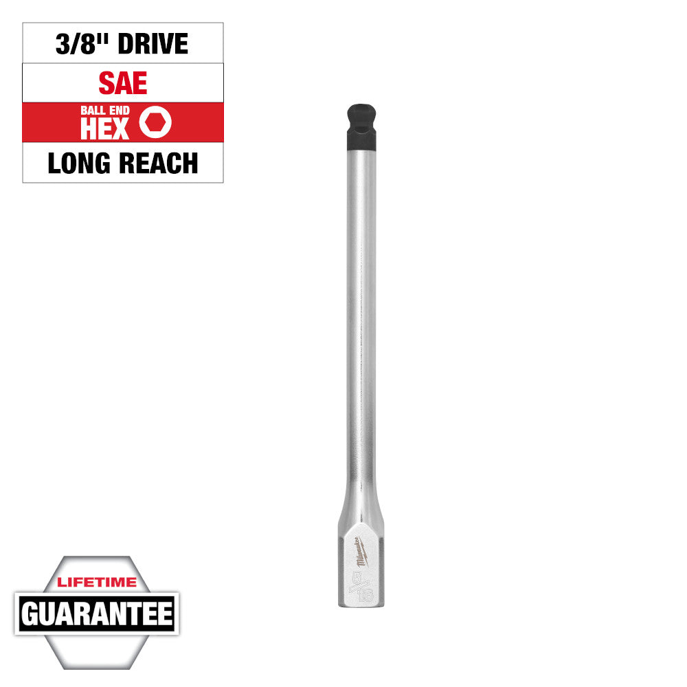Milwaukee 5/16in Long Ball End Hex Bit Socket with 3/8in Drive