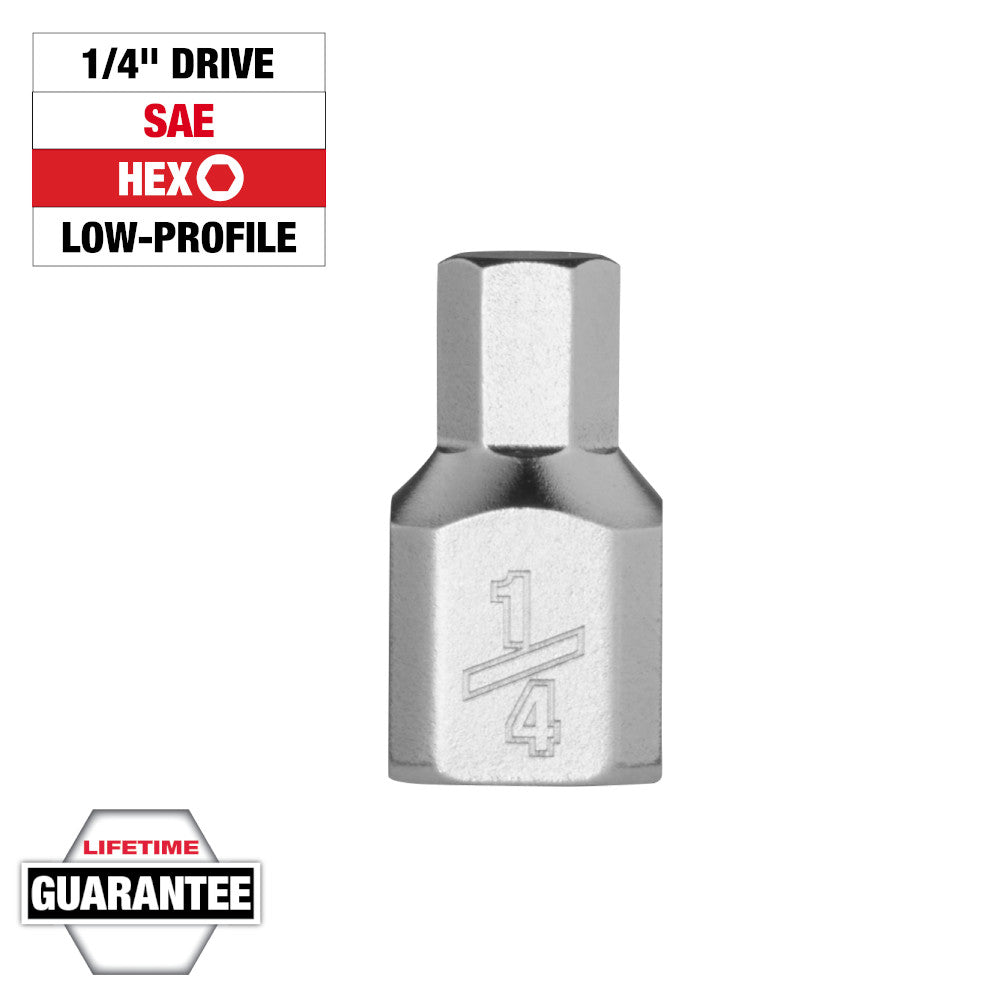Milwaukee 1/4in Drive 1/4in Low-Profile Hex Bit Socket