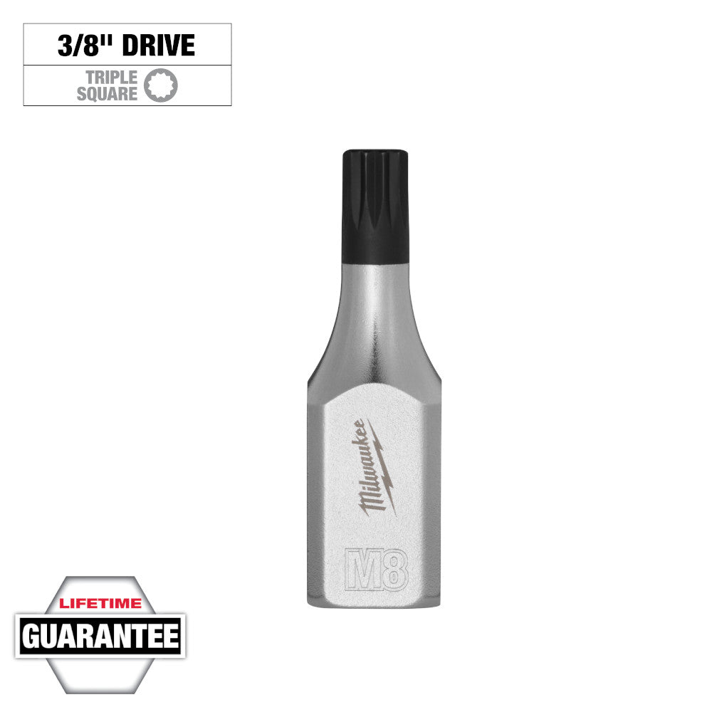 Milwaukee 8mm Triple Square Bit Socket with 3/8in Drive