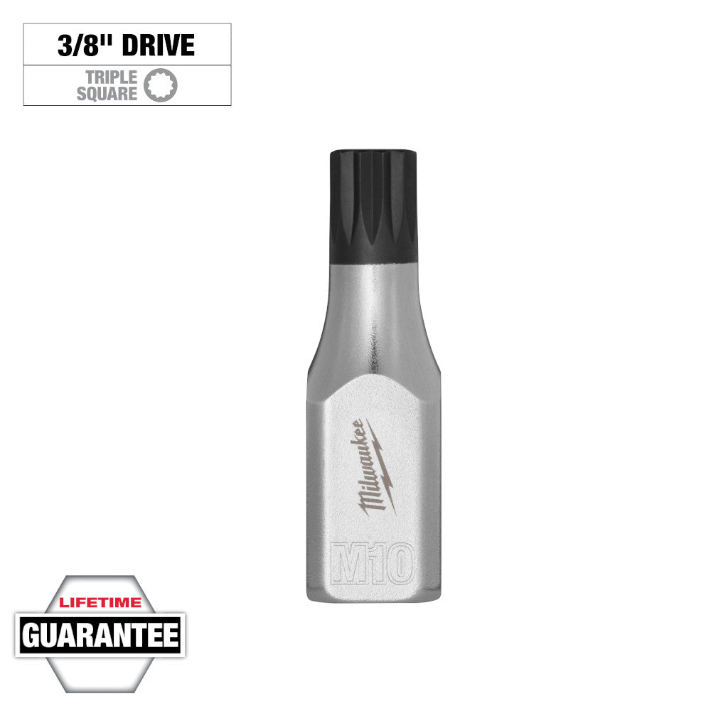 Milwaukee 10mm Triple Square Bit Socket with 3/8in Drive