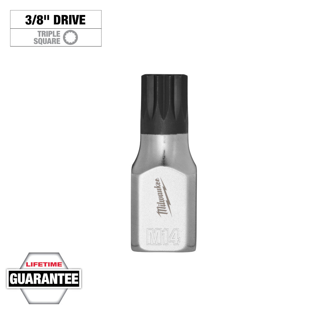 Milwaukee 14mm Triple Square Bit Socket with 3/8in Drive