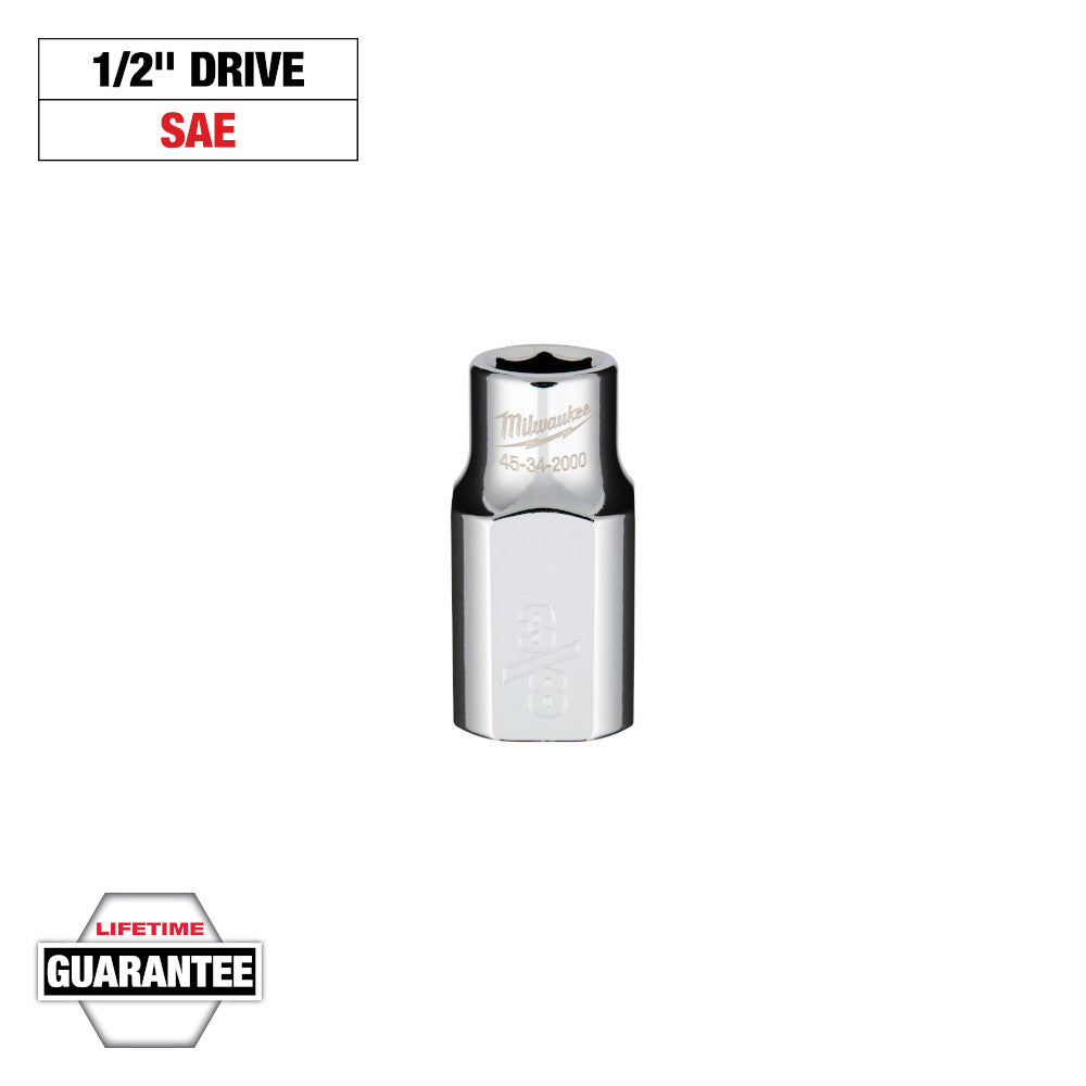 Milwaukee 3/8in 6-Point Socket with 1/2in Drive