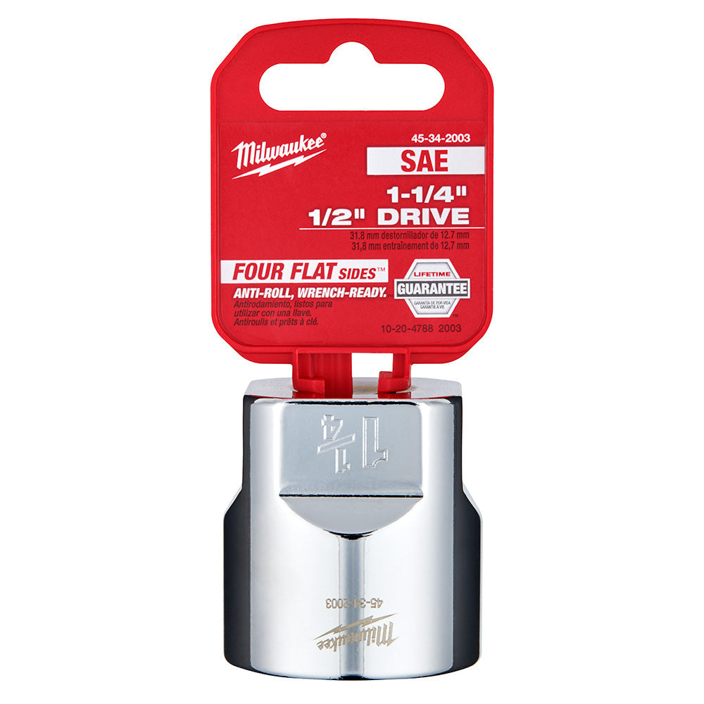 Milwaukee 1-1/4in 6-Point Socket with 1/2in Drive