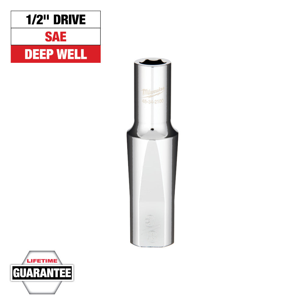 Milwaukee 3/8in Deep Socket with 1/2in Drive