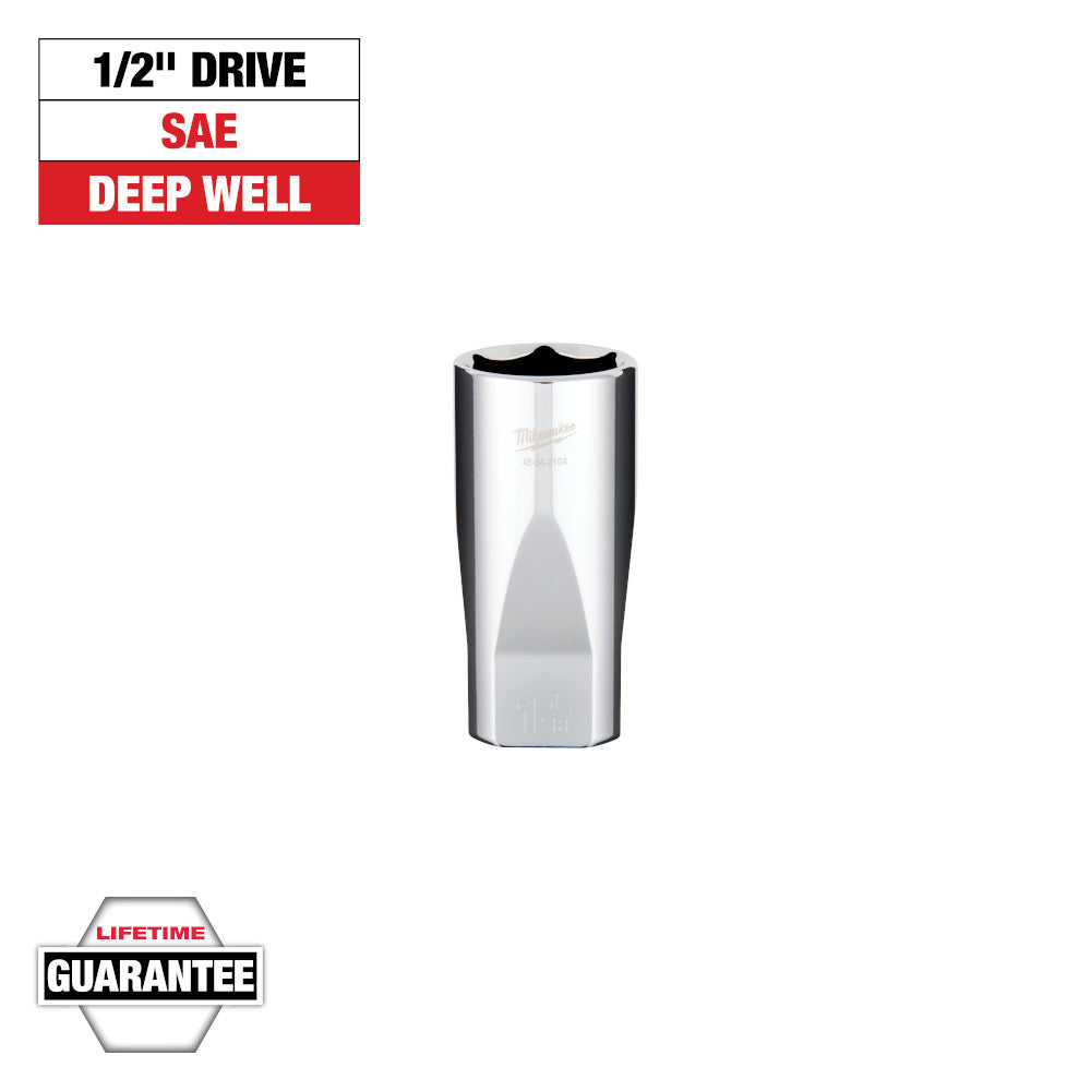 Milwaukee 1-1/8in Deep Socket with 1/2in Drive