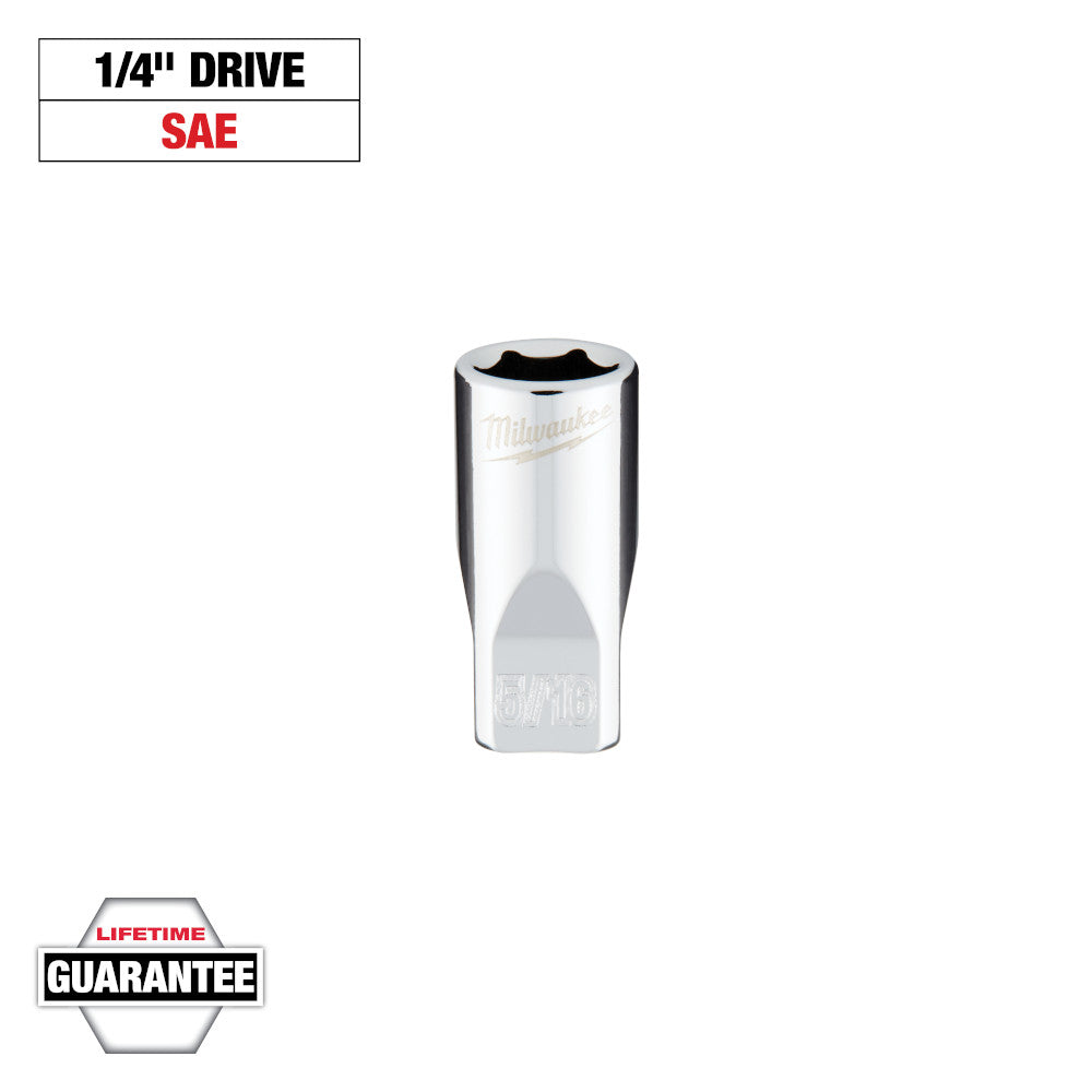 Milwaukee 5/16in SAE 6-Point Socket with 1/4in Drive