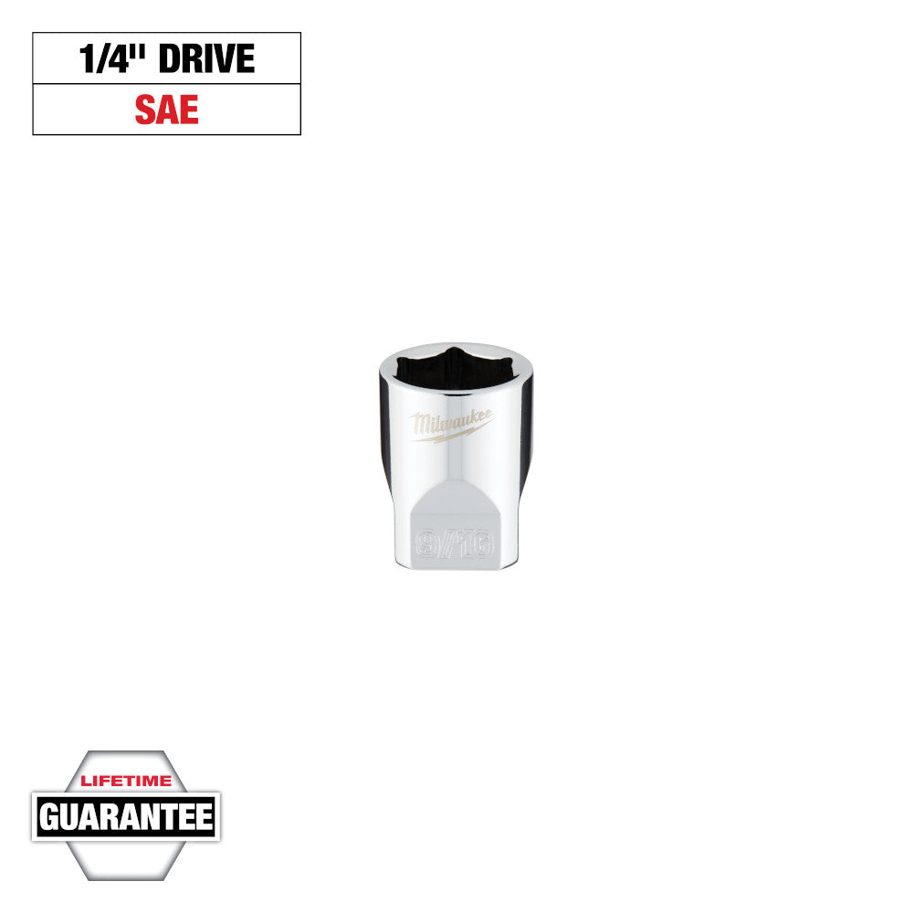 Milwaukee 9/16in SAE 6-Point Socket with 1/4in Drive
