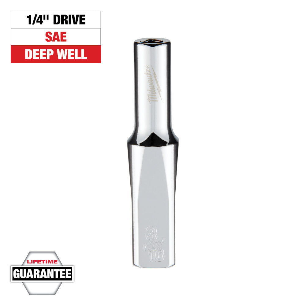 Milwaukee 3/16in SAE Deep Socket with 1/4in Drive