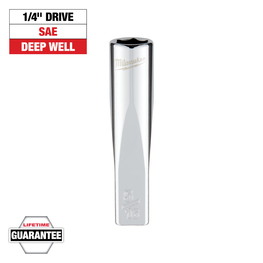 Milwaukee 5/16in SAE Deep Socket with 1/4in Drive