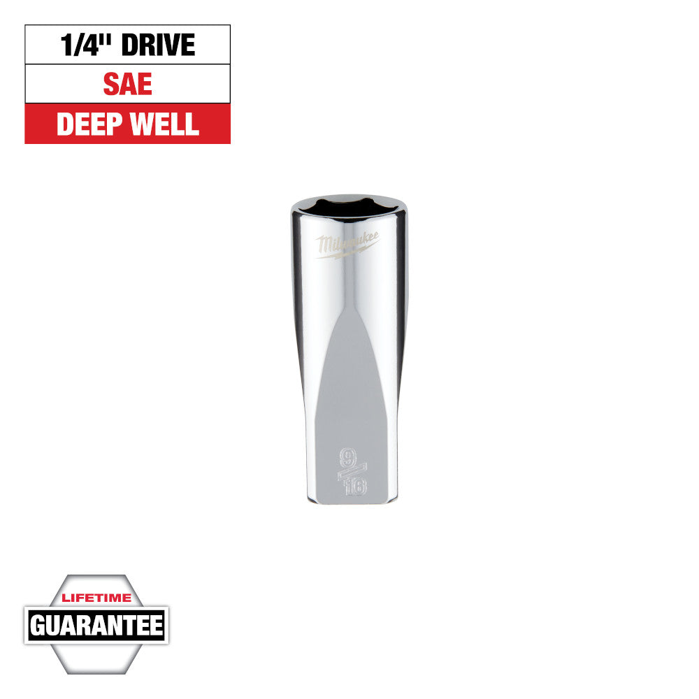 Milwaukee 9/16in SAE Deep Socket with 1/4in Drive
