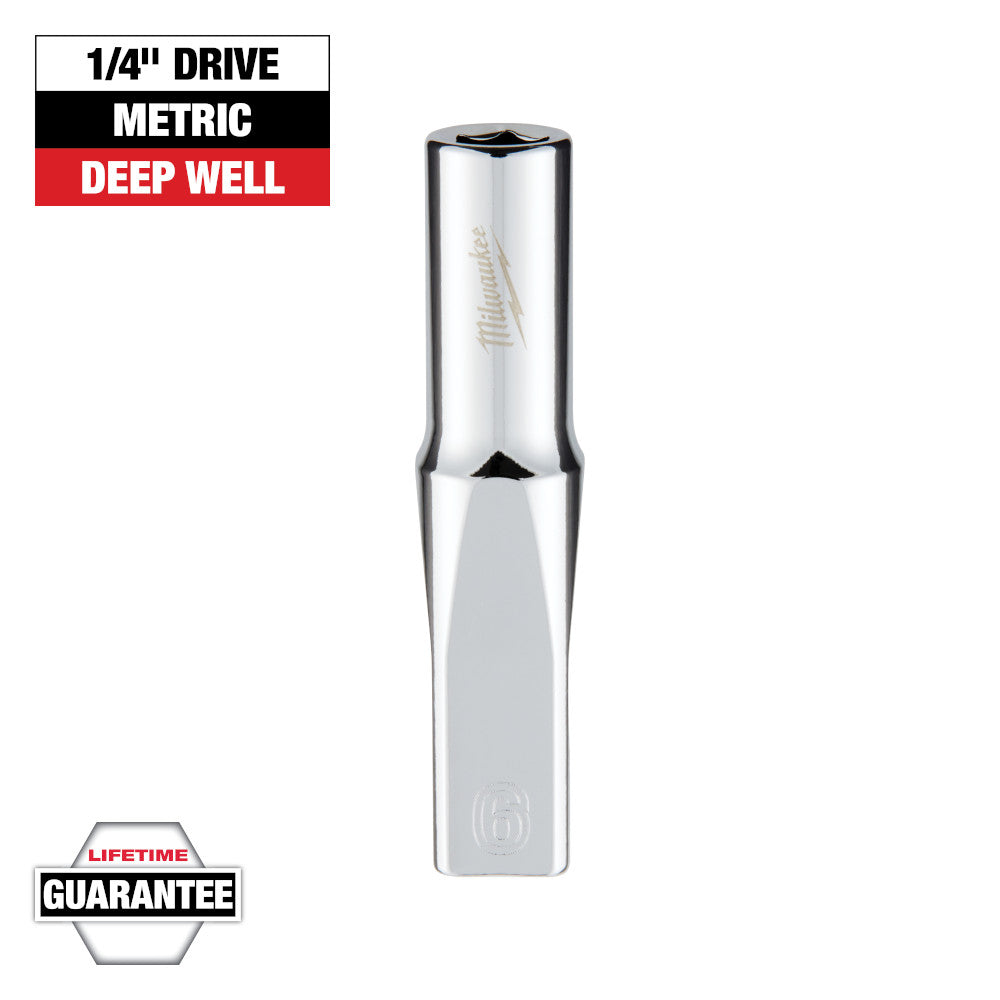 Milwaukee 6mm Deep Socket with 1/4in Drive