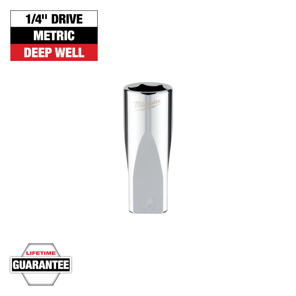 Milwaukee 14mm Deep Socket with 1/4in Drive