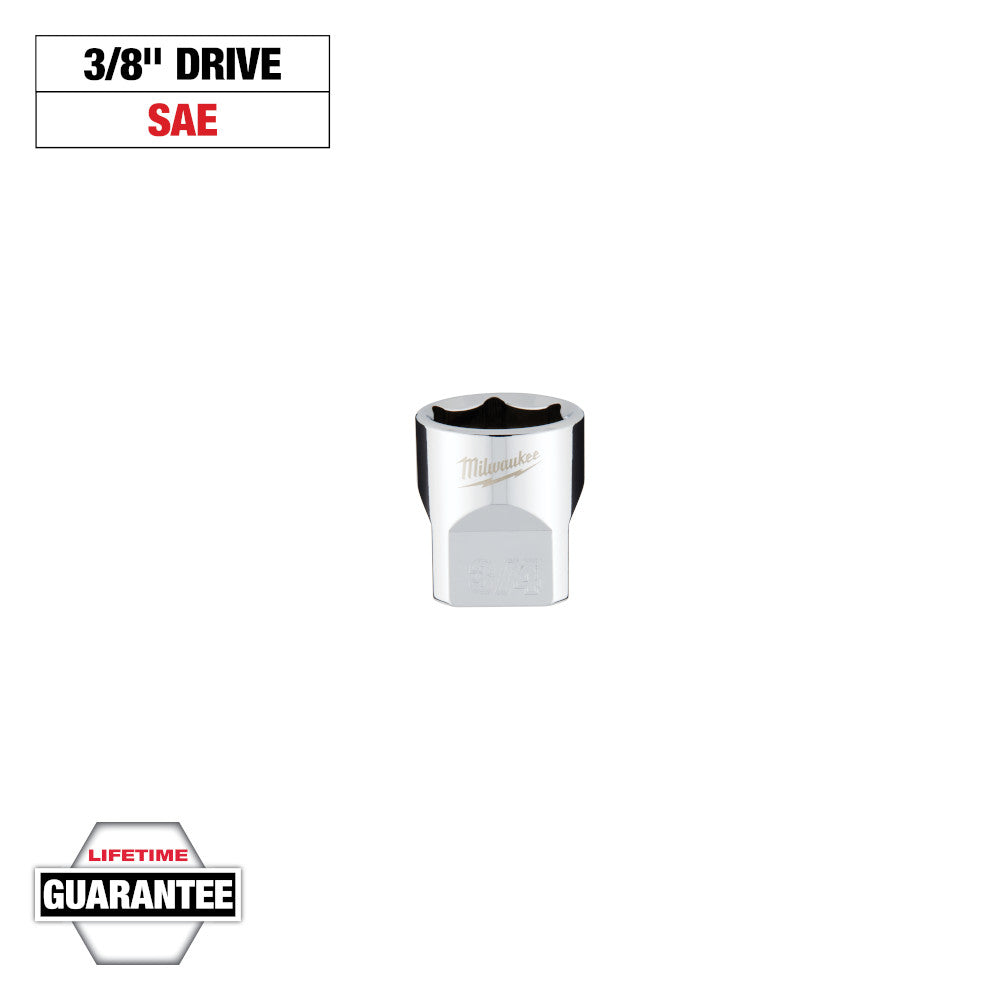 Milwaukee 3/4in SAE 6-Point Socket with 3/8in Drive