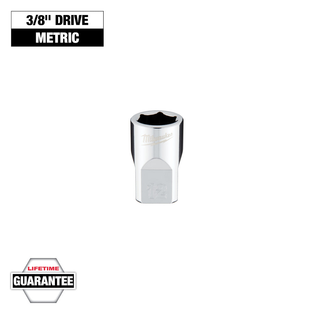 Milwaukee 12mm 6-Point Socket with 3/8in Drive