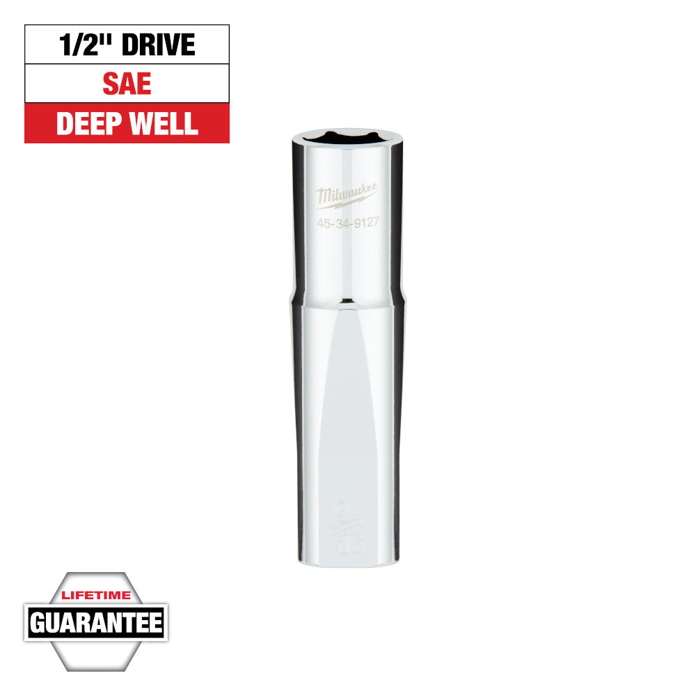 Milwaukee 9/16in Deep Socket with 1/2in Drive
