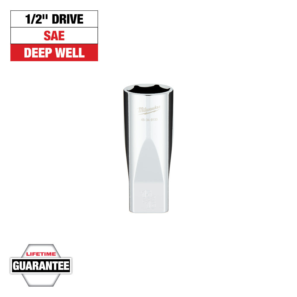 Milwaukee 15/16in Deep Socket with 1/2in Drive
