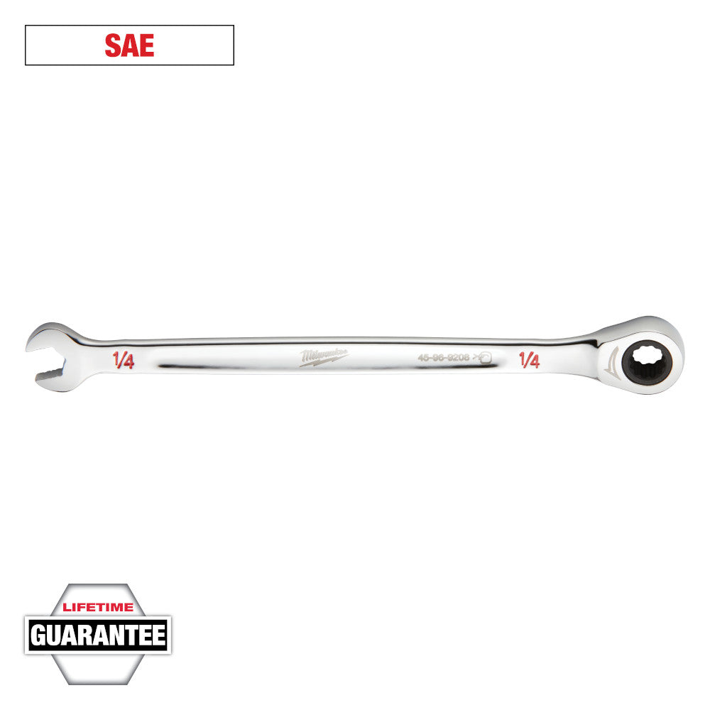 Milwaukee 1/4in SAE Ratcheting Combination Wrench