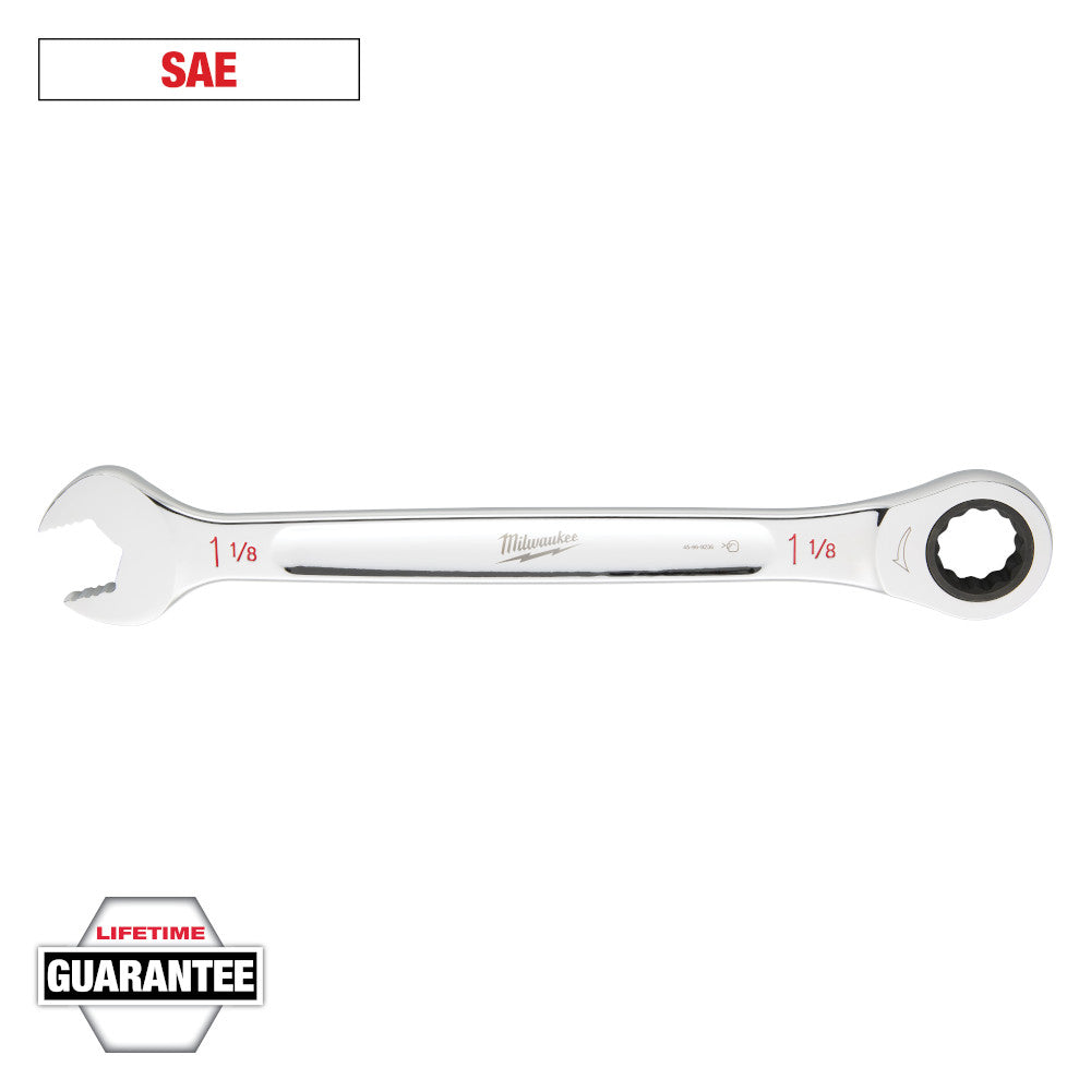 Milwaukee 1-1/8in SAE Ratcheting Combination Wrench