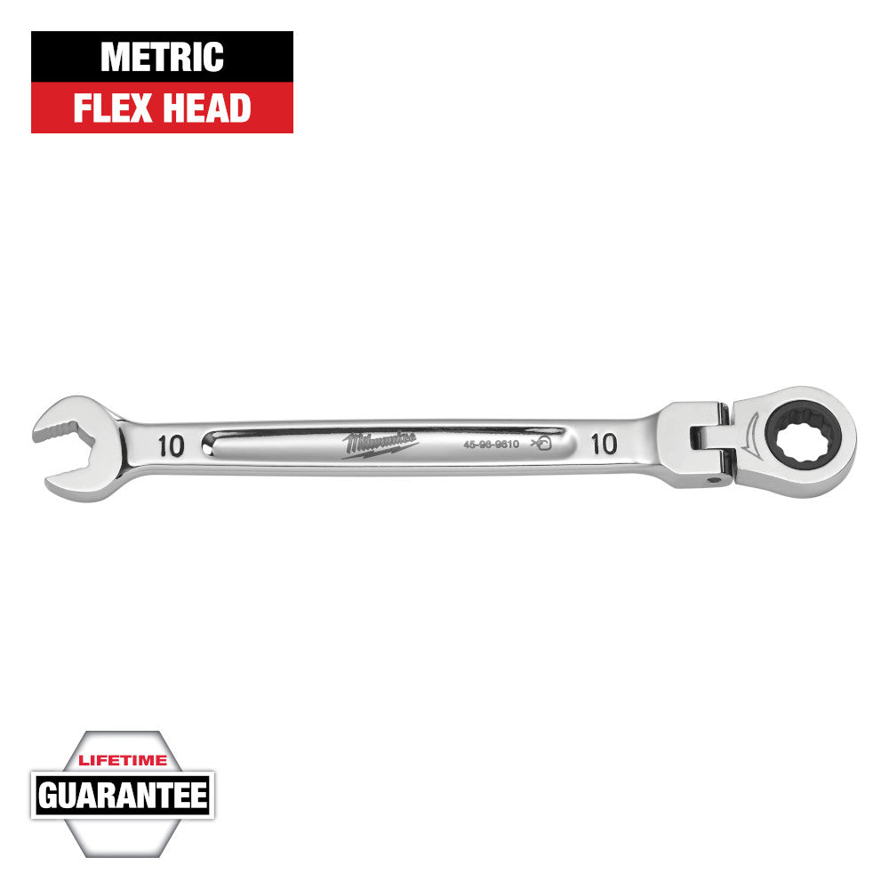 Milwaukee 10mm Metric Flex Head Ratcheting Combination Wrench