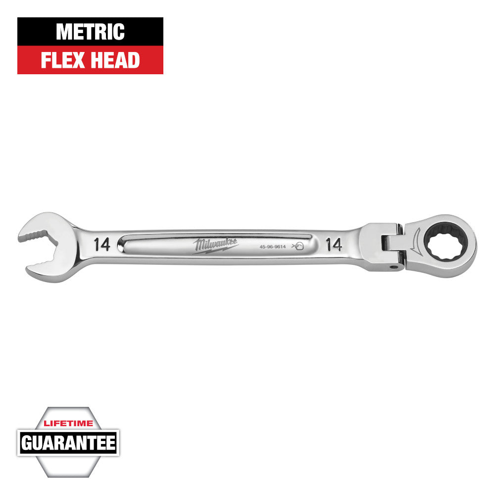 Milwaukee 14mm Metric Flex Head Ratcheting Combination Wrench