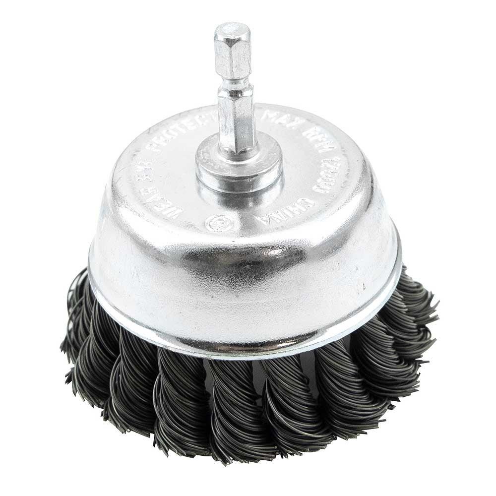 ROK 3in Knotted End Cup Brush - Coarse