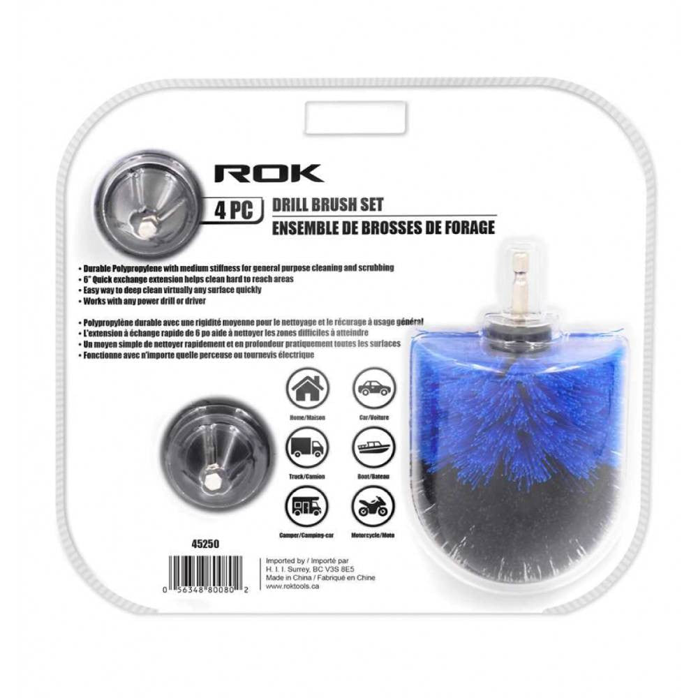 ROK 4pc Drill Brush Set