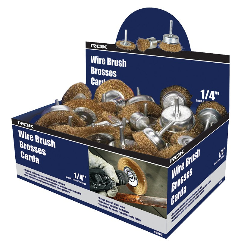 ROK 36pc Brass Wire Brush Set