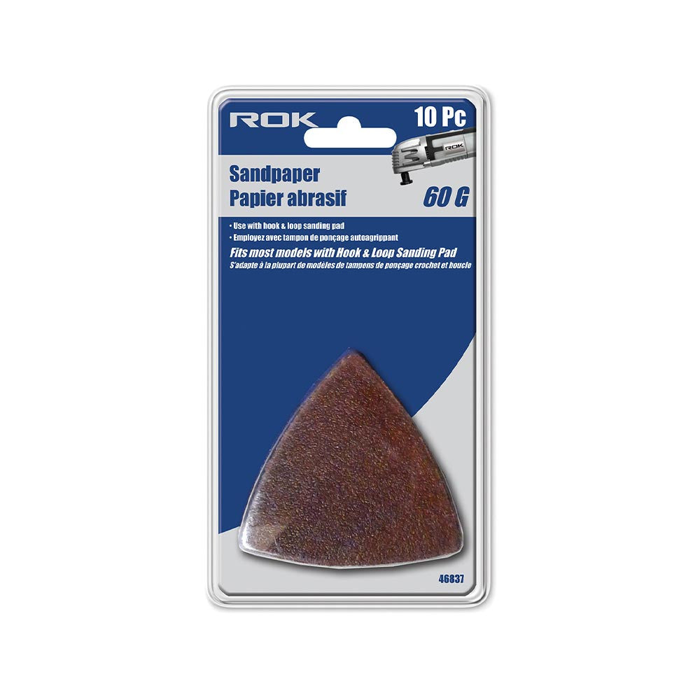 ROK 10pk Triangle Sandpaper - 60 Grit