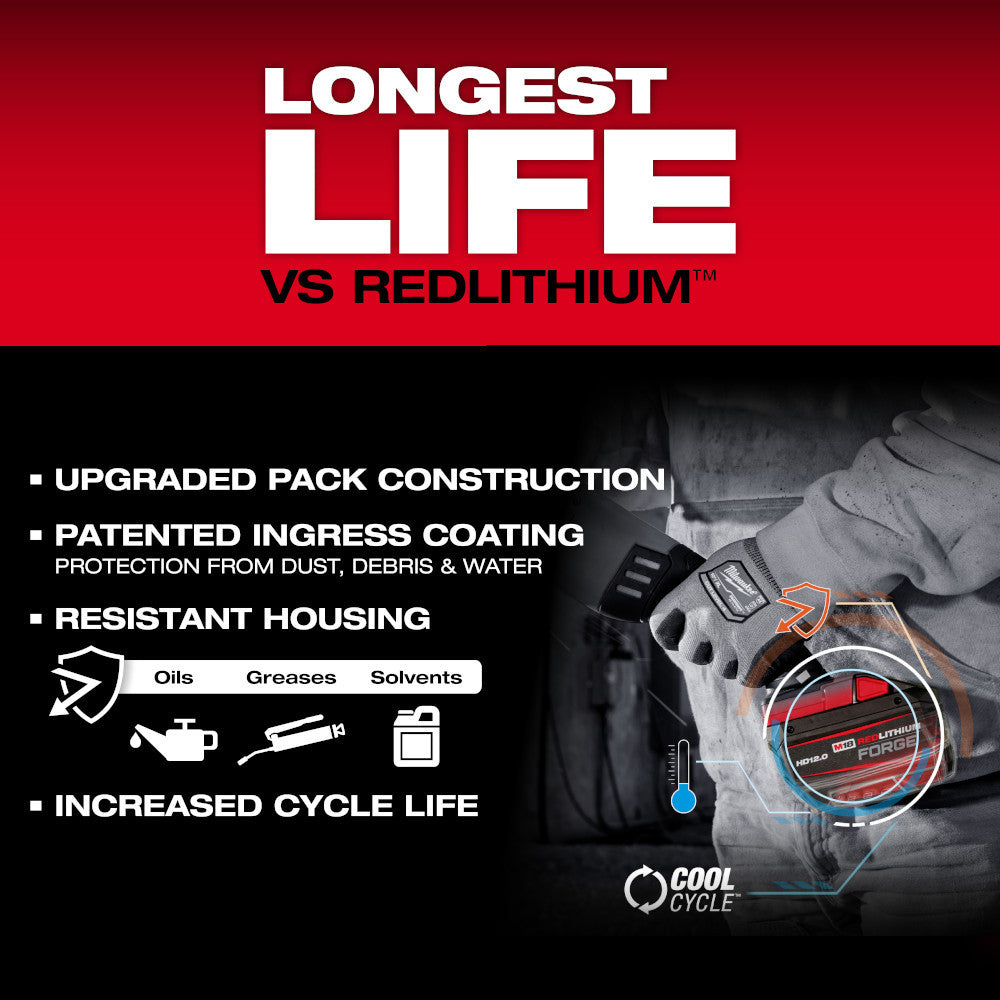 Milwaukee 48-11-1813 M18 REDLITHIUM FORGE HD 12.0 Ah Battery Pack