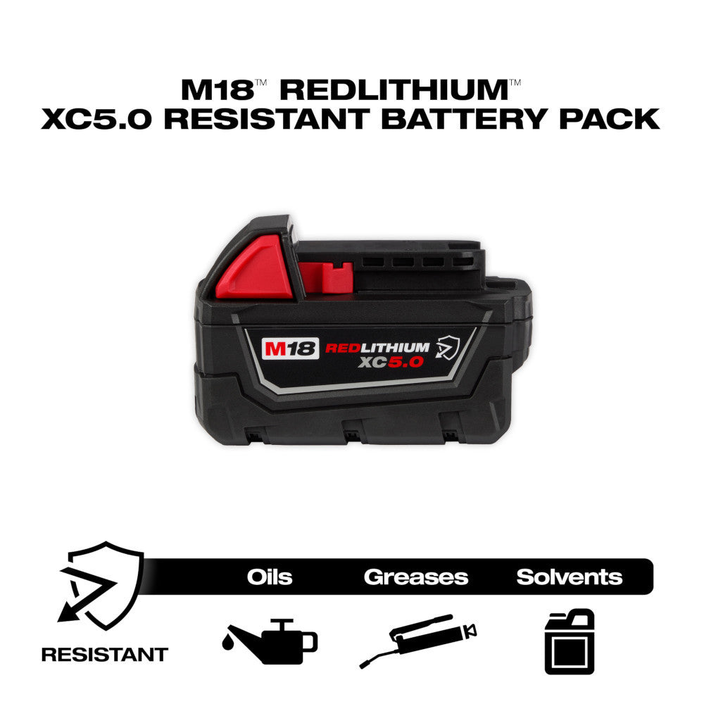 Milwaukee 48-11-1850 M18 5.0 Ah REDLITHIUM XC Extended Capacity Battery Pack