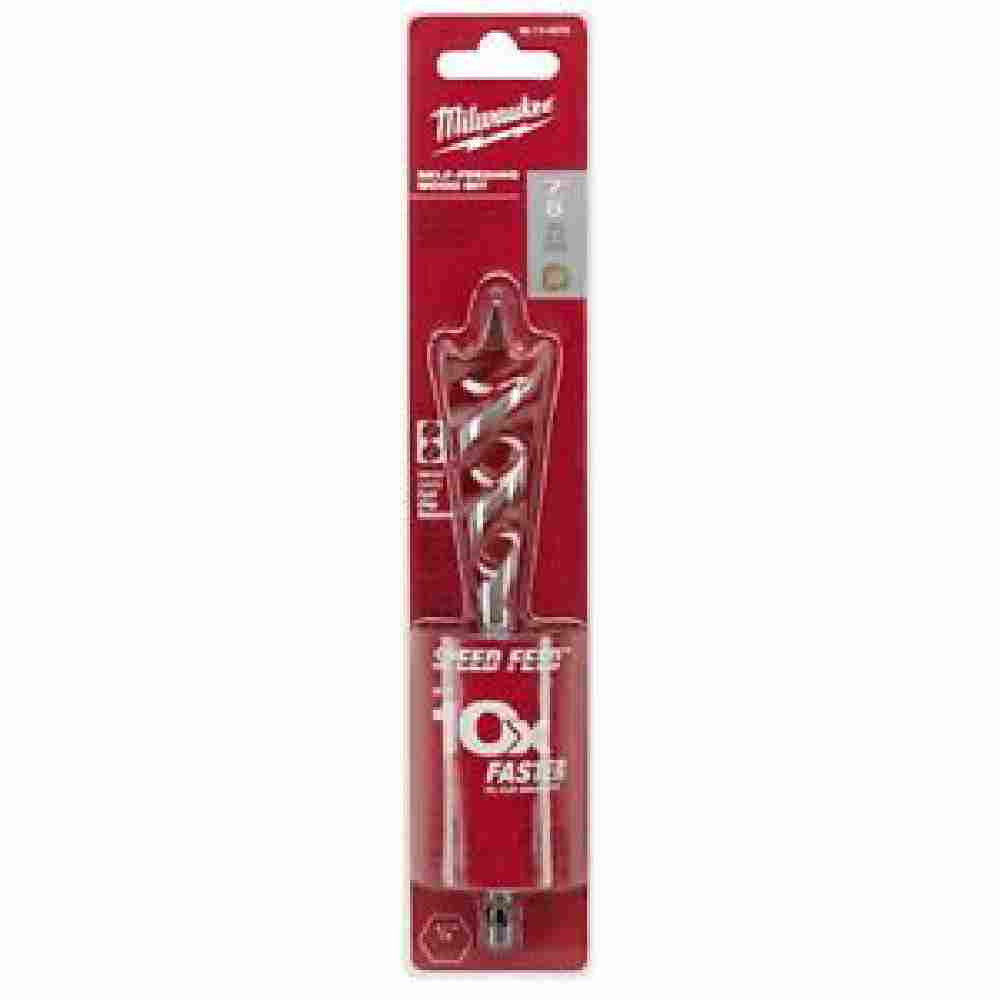 Milwaukee 48-13-0078 SPEED FEED 7/8 inch x 6 inch Self-Feeding Wood Bit showing in packaging