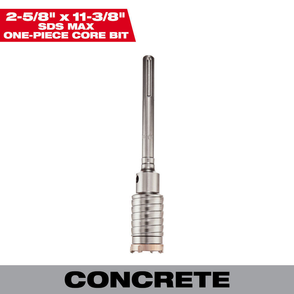 Milwaukee 48-20-5412 2-5/8-inch x 11-3/8-inch One-Piece SDS-MAX Core Bit