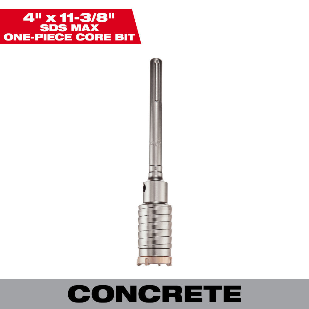 Milwaukee 48-20-5432 4-inch x 11-3/8-inch One-Piece SDS-MAX Core Bit
