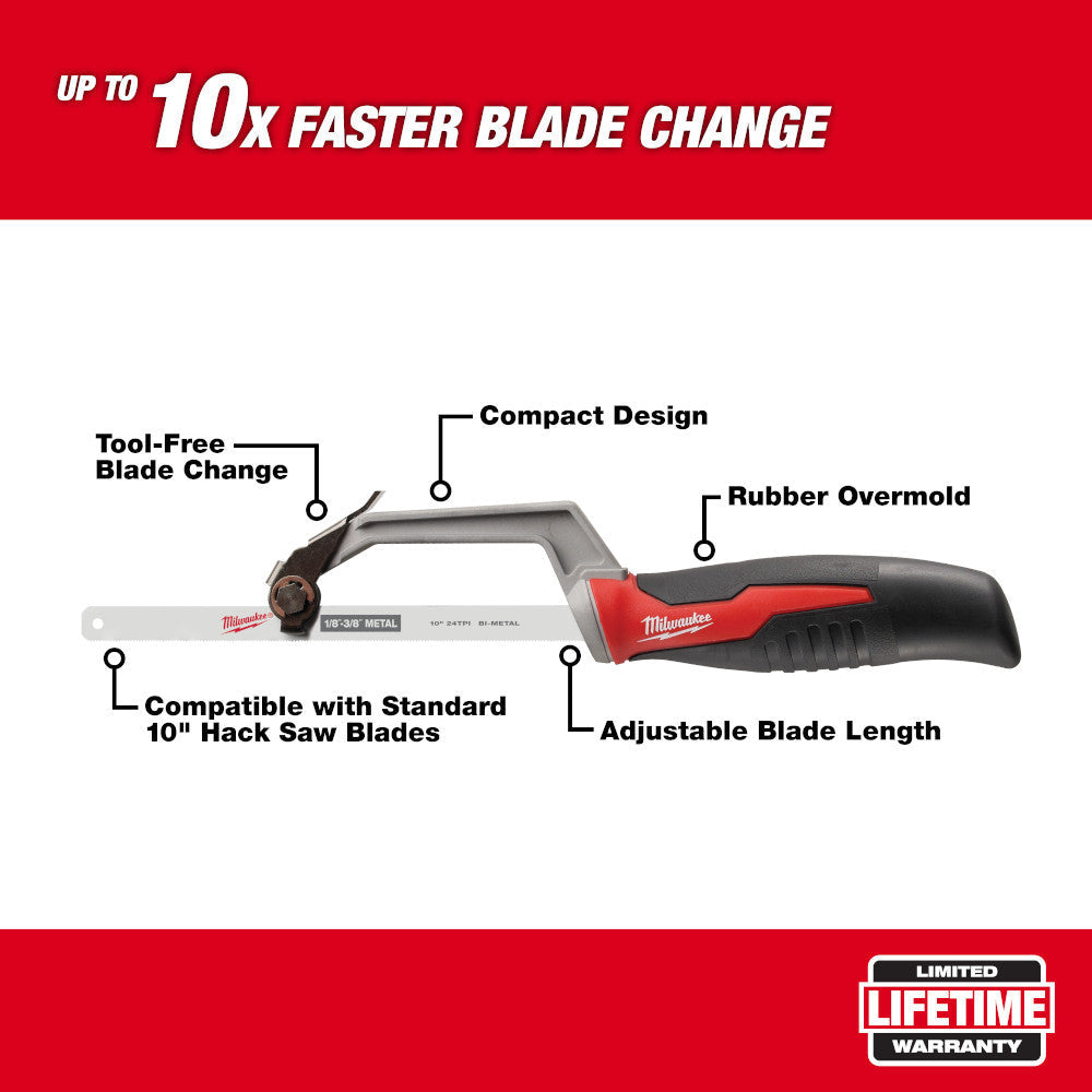 Milwaukee 48-22-0012 Compact 10 Inch Hack Saw