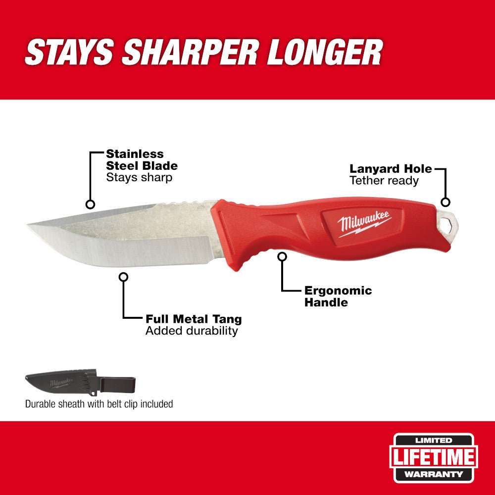 Milwaukee 48-22-1926 4 Inch Tradesman Fixed Blade Knife