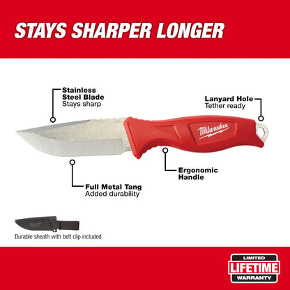 Milwaukee 48-22-1926 4 Inch Tradesman Fixed Blade Knife