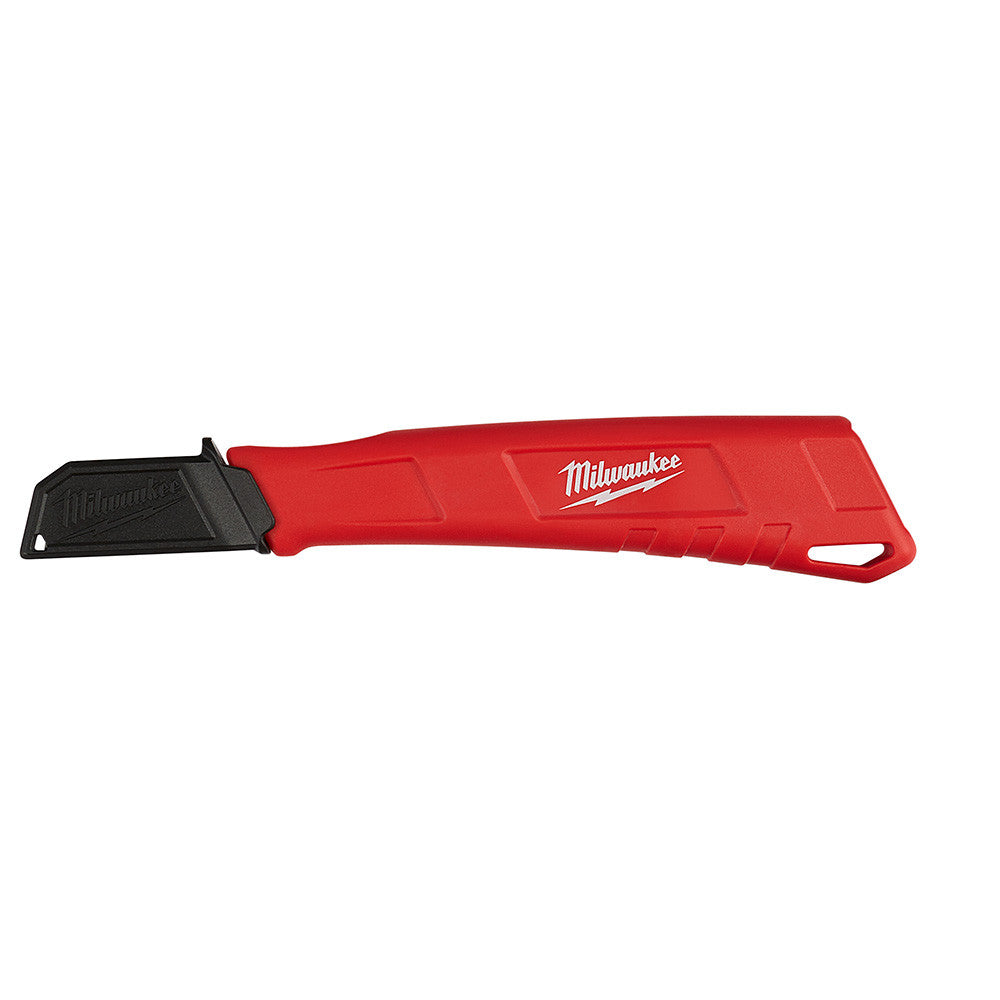 Milwaukee 48-22-1929 Lineman's Underground Knife showing knife with blade cover installed