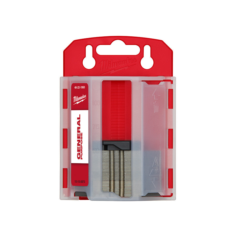 Milwaukee 48-22-1950 General Purpose Utility Knife Blades with Dispenser - 50pk