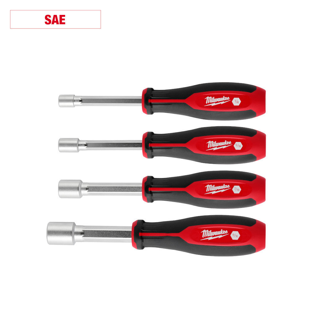 Milwaukee 48-22-2444 4pc SAE HollowCore Nut Driver Set
