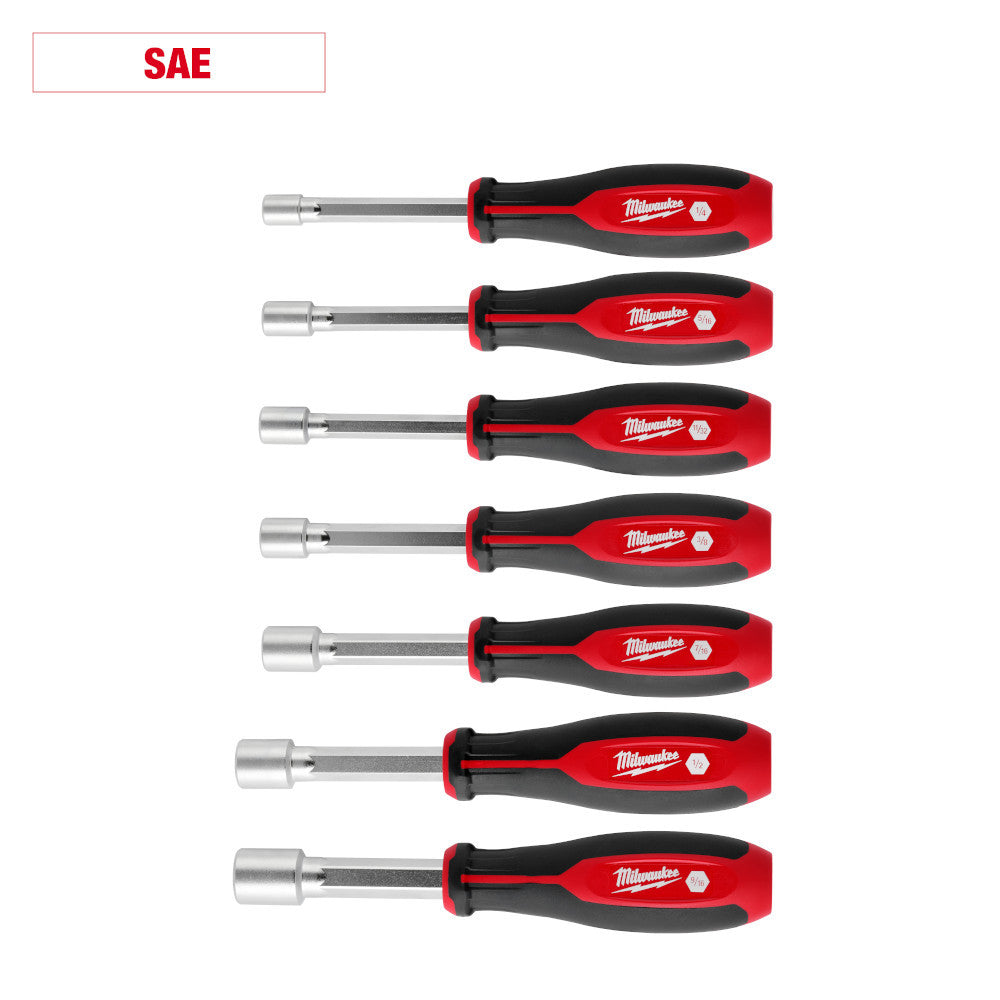 Milwaukee 48-22-2447 7pc SAE HollowCore Nut Driver Set