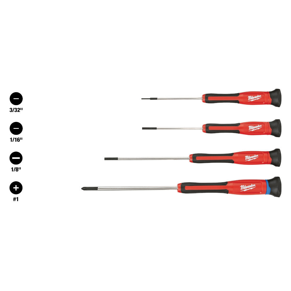 Milwaukee 48-22-2604 4pc Precision Screwdriver Set