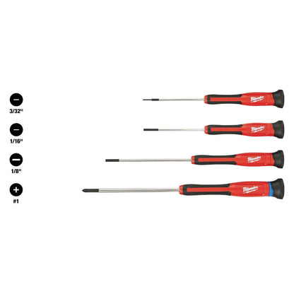 Milwaukee 48-22-2604 4pc Precision Screwdriver Set