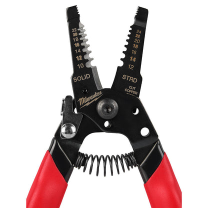 Milwaukee 48-22-3043 10-24 AWG Compact Dipped Grip Wire Stripper & Cutter
