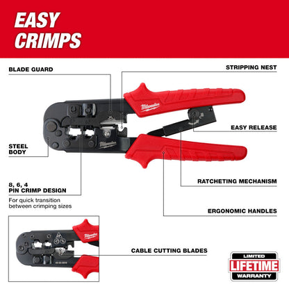 Milwaukee 48-22-3076 Ratcheting Modular Crimper  and Stripper