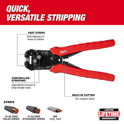 Milwaukee 48-22-3082 Self-Adjusting Wire Stripper  and Cutter