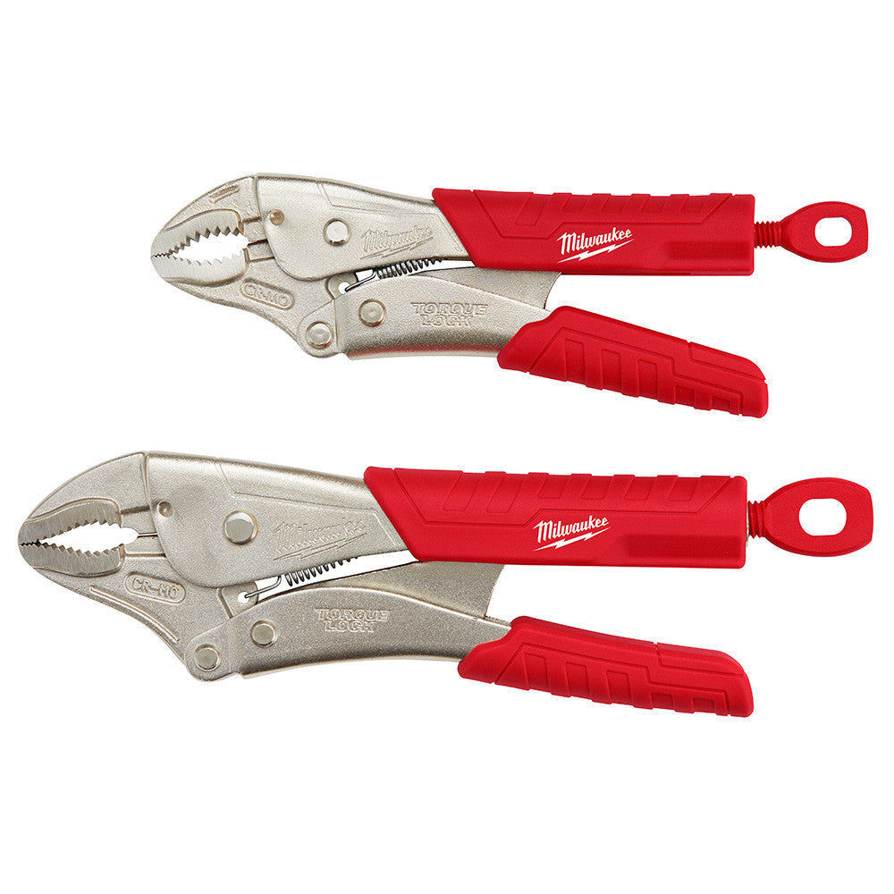 Milwaukee 48-22-3402 7 inch  and 10 inch TORQUE LOCK Curved Jaw Locking Pliers with Grip Set