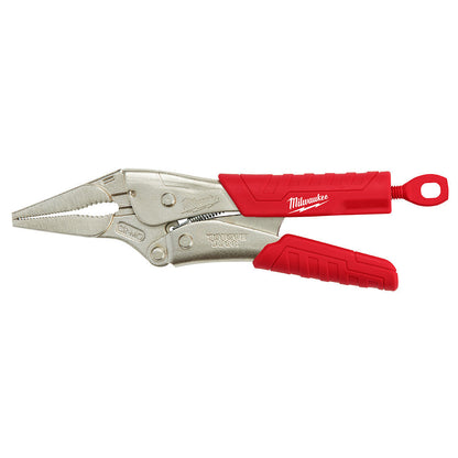 Milwaukee 48-22-3409 9inch TORQUE LOCK Long Nose Locking Pliers with Grip showing features of the pliers