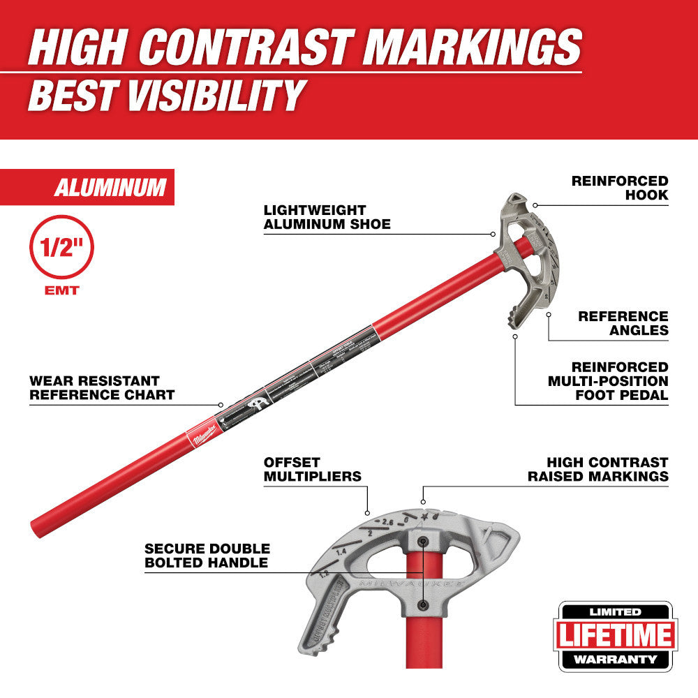 Milwaukee 48-22-4070 1/2 inch EMT Aluminum Conduit Bender